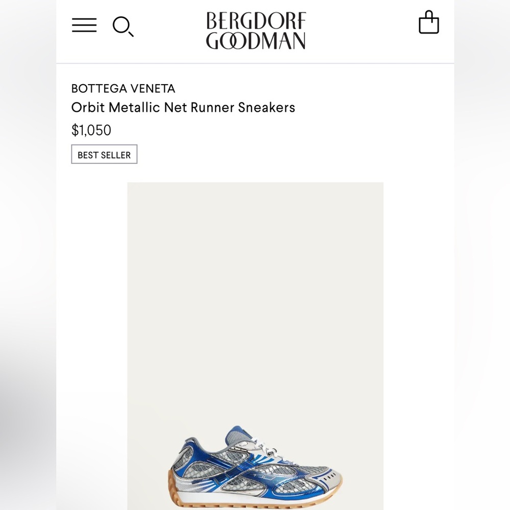BOTTEGA VENETA
Orbit Metallic Rubber and Mesh Sneakers-WORN ONCE, too small